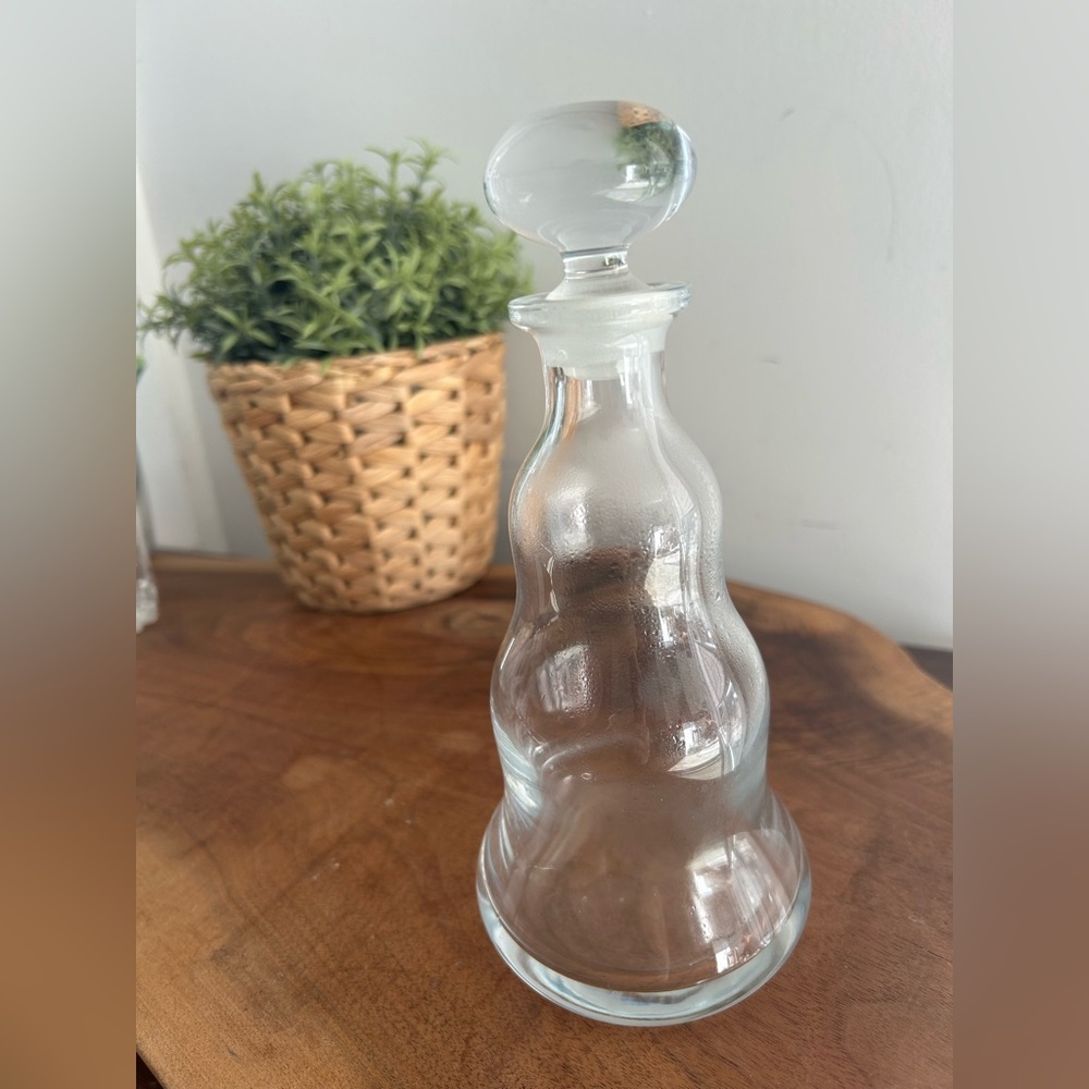 Glass Vinegar  Oil Cruet With Stopper pressed glass bubble bath bottle